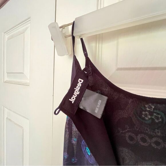 NWOT Desigual midi dress with halter straps designed by Christian Lacroix Size L - Picture 8 of 9